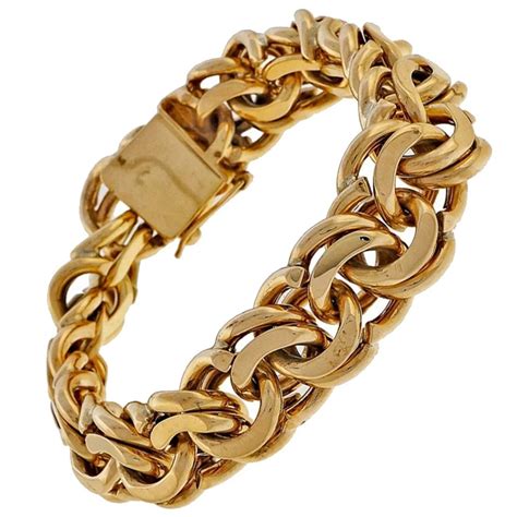 heavy gold link bracelet